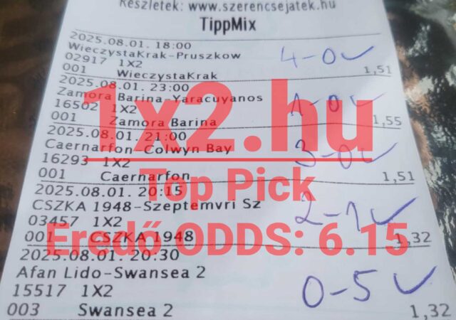 Tippmix szelvény sportfogadás eredményekkel és előrejelzésekkel. Megbízható Tippmix tippek segítenek a sikeres fogadásokhoz. Fedezd fel a legjobb sportfogadás tippeket és növeld esélyeidet!