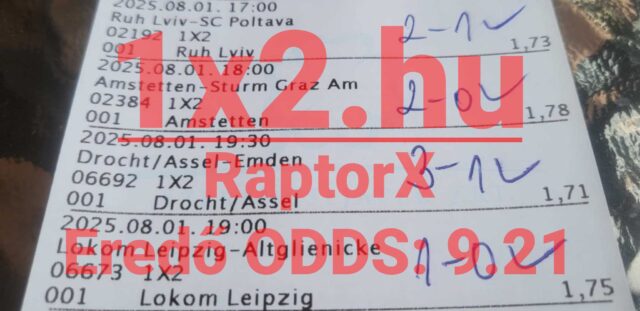 Egy sportfogadási jegy látható a képen, kiemelt Tippmix eseményekkel és eredményekkel. A sportfogadás világában a megbízható Tippmix tippek kulcsfontosságúak, hogy növeld nyerési esélyeidet.