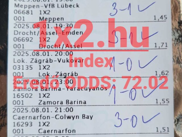 72.02-es eredő odds! Brutális hókezdet!