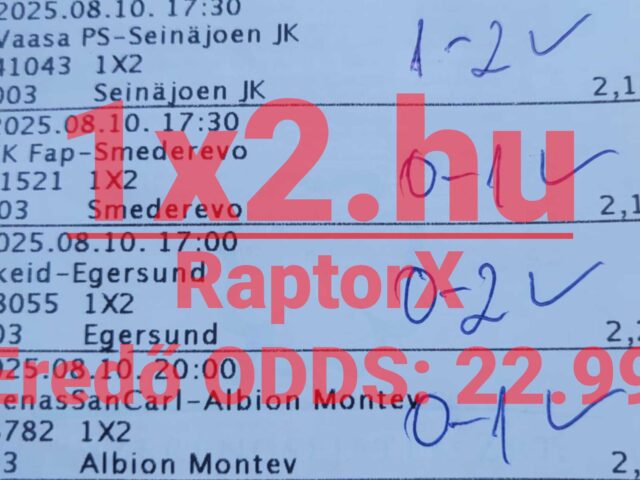 RAPTORX: Durrant a 22.99-es eredő – Vasárnap sem maradtunk nyertes kötés nélkül