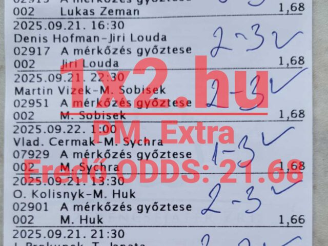 BLUE CHIP: Tegnap is 8/8! Tegnap is TELITALÁLAT!