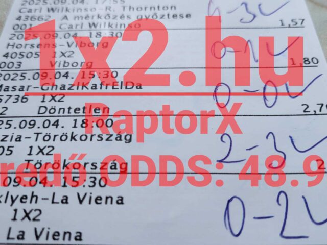 RAPTORX: Durrant az 50.00-es szorzó!