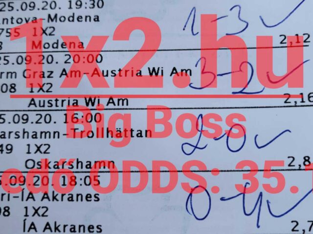 BIG BOSS: 4 Tippmix tipp = 35.12-es odds! Irány a lottózó!