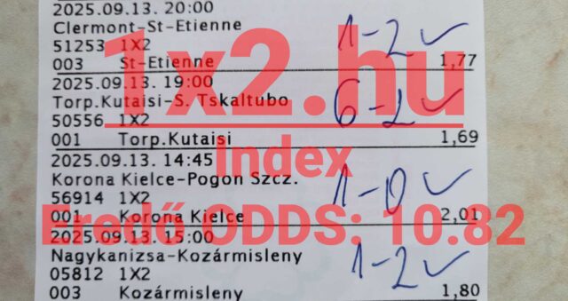 Sportfogadásra készülsz? Nézd meg ezt a Tippmix szelvényt, ami megbízható Tippmix tippek alapján készült. Ha neked is kellenek sportfogadás tippek, érdemes ezeket követned, így növelve a nyerési esélyeidet.