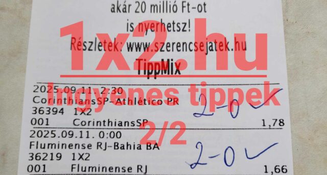 Sportfogadás során a megbízható Tippmix tippek kulcsfontosságúak lehetnek a sikerhez. A képen egy sportfogadás szelvény látható, ahol az ingyenes Tippmix tippek segíthetnek a nyeremények növelésében. Tippmix tippekkel