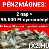 Pénzmágnesként működő Tippmix tippek! 2 nap alatt 95.000 Ft nyeremény a sportfogadás világában. Több mint 32 év tapasztalattal biztosítunk megbízható Tippmix tippeket, hogy növeld esélyeidet a sikerre.