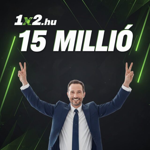 Öltönyös férfi örömmel pózol a 15 millió felirat előtt. Bízz a Tippmix tippekben, hogy növeld nyerési esélyeidet sportfogadás során. Megbízható sportfogadás tippek várnak, hogy a sikert te is megérezhesd.