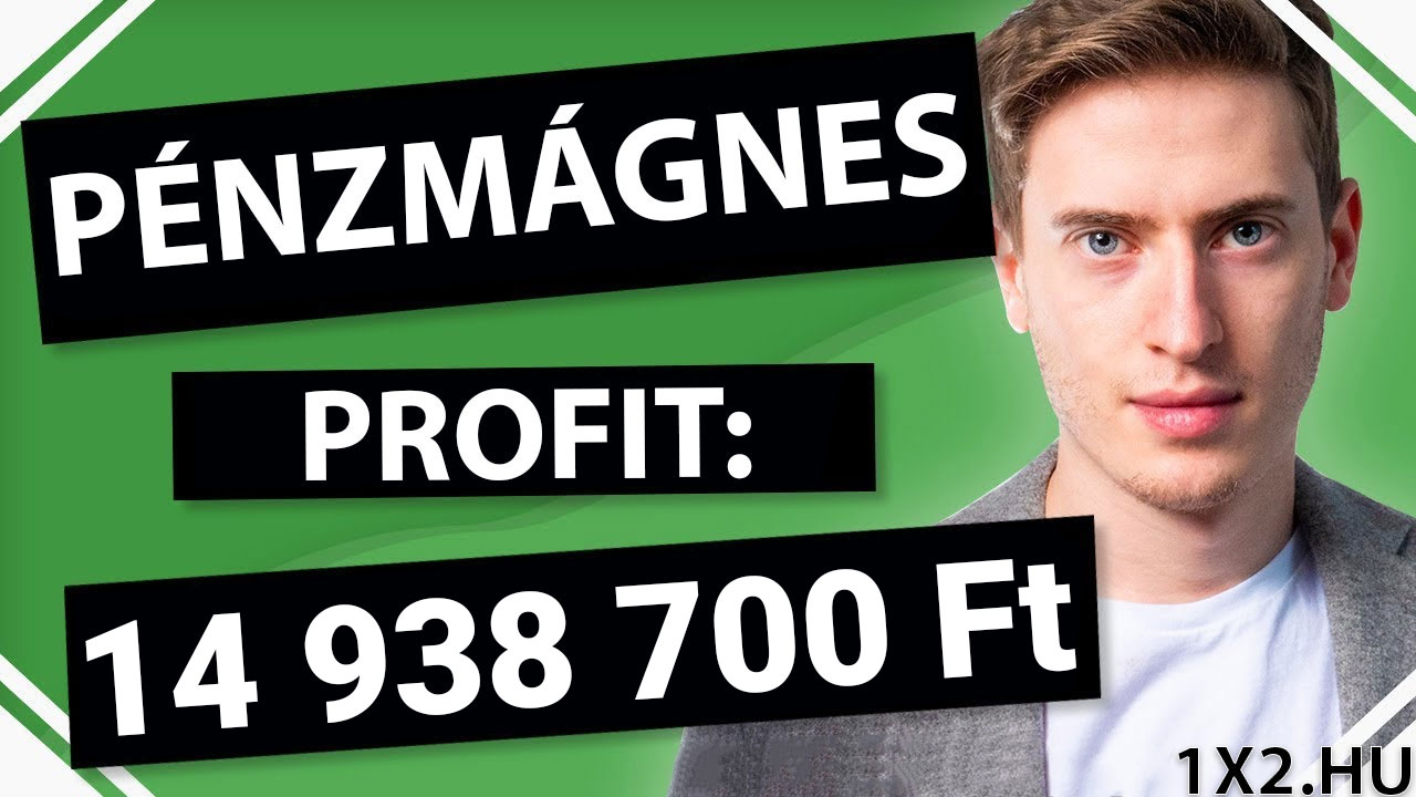 Férfi mosolyog zöld háttérrel, mellette a Pénzmágnes és egy profit összeg szerepel. Fedezd fel a Tippmix titkait, ahol a sportfogadás tippek révén te is sikeres lehetsz. Megbízható Tippmix tippek segítenek