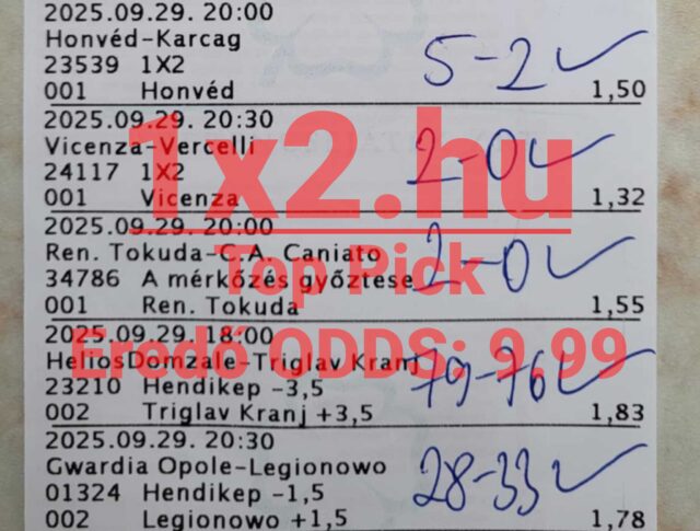 Rövid sportfogadási szelvény példák különböző mérkőzésekről, amelyeken Tippmix tippek segíthetnek a nyerésben. Megbízható tippjeink növelhetik a siker esélyét a sportfogadás világában.
