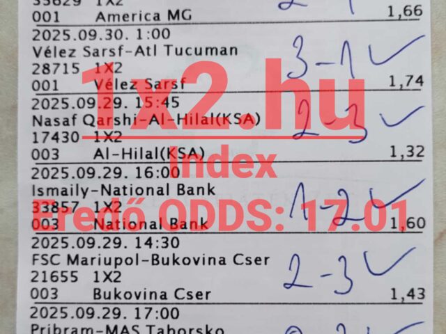 Ezen a képen több sportesemény Tippmix fogadási ajánlata látható, dátumokkal és eredményekkel. A sportfogadás izgalmas világában való jártassághoz megbízható Tippmix tippek nyújthatnak segítséget.
