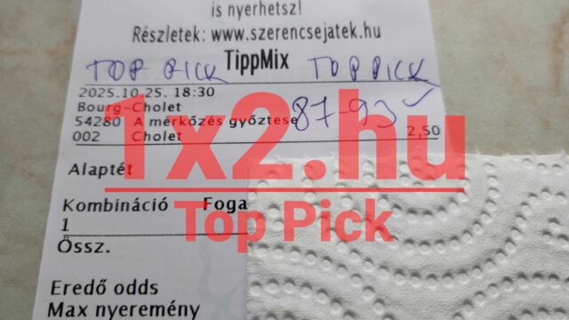 Tippmix tippek segítségével könnyebb lehet megtalálni a nyerő kombinációt a sportfogadás világában. A képen egy fogadószelvény látható, amely inspiráció lehet azoknak, akik megbízható Tippmix tippeket keresnek a sikeres fogadásokhoz.