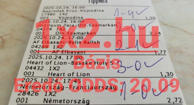 Sportfogadás rajongók számára a Tippmix tippek megkönnyítik a nyerést. A képen látható szelvény a megbízható Tippmix tippek erejét mutatja be, melyekkel a sportfogadás egyszerűbbé és élvezetesebbé válik.