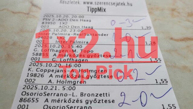 Egy részletes Tippmix szelvényen láthatóak a sportfogadás tippek és eredmények, kézzel írt jegyzetekkel. A megbízható Tippmix tippek segíthetnek a sikeres sportfogadásban, növelve az esélyeket a jövőbeli fog