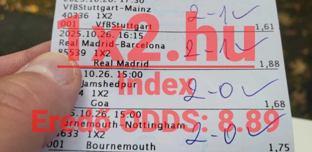 Egy sportfogadási szelvény, ahol a Tippmix tippek aktuális meccseket és oddsokat mutatnak. A sportfogadás világában a megbízható tippmix tippek nagyobb biztonságot adhatnak a fogadóknak.