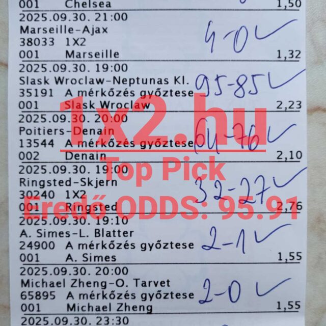 TOP PICK: Közel a 100-as odds – Szerinted durran ma este?