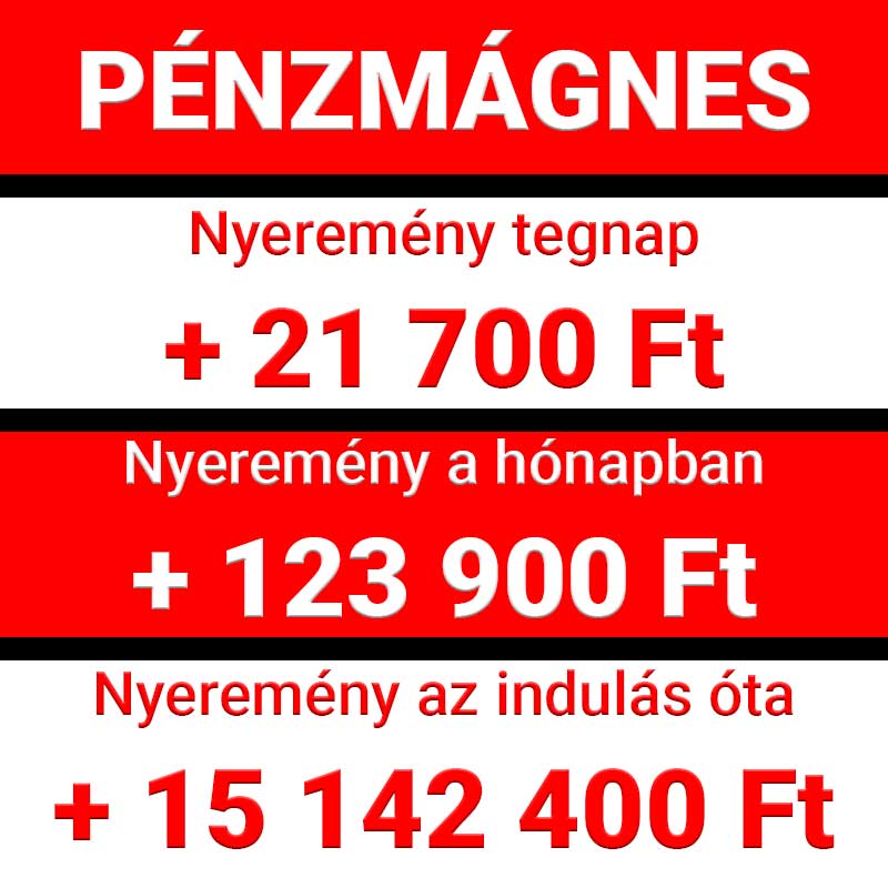 Pénzmágnes: Fedezd fel a Tippmix tippek erejét! Tegnapi nyeremény: 21 700 Ft, havi nyeremény: 123 900 Ft. Sportfogadás rajongóknak megbízható Tippmix tippek. Légy része a nyerők