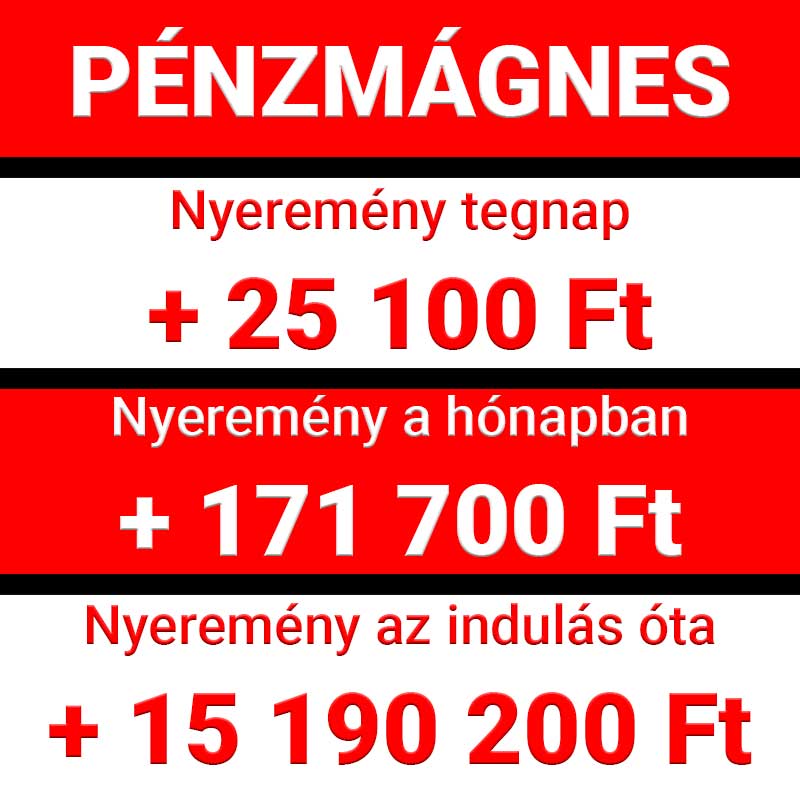 Pénzmágnes: Fedezd fel a sportfogadás sikerét megbízható Tippmix tippek révén! A kép kiemelkedő nyereményeket mutat be tegnapról, a hónapról és az indulás óta. Könnyed útmutató sportfogadáshoz