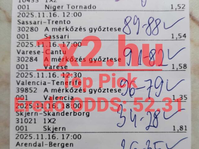 Sportfogadás rajongóknak: nézz meg egy sikeres Tippmix szelvényt, amely győztes meccseket és nyerő stratégiákat mutat be. A Tippmix tippek szakértői útmutatásaival növeld esélyeidet!