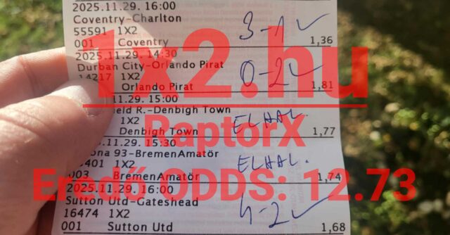 Egy Tippmix szelvény, amely sportfogadás tippeket tartalmaz, érdekes mérkőzésekkel és különböző szorzókkal. Könnyen lehet, hogy megbízható Tippmix tippek alapján készült, ami izgalmasabbá teheti a sportfogad