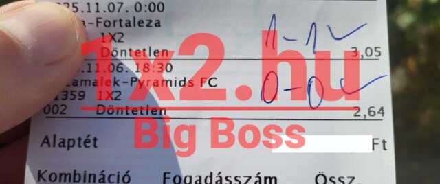 Egy sportfogadási szelvény részlete látható, rajta különböző Tippmix tippekkel. Ha megbízható sportfogadás tippeket keresel, segítünk a döntésben, hogy a szelvényed nyerő legyen!