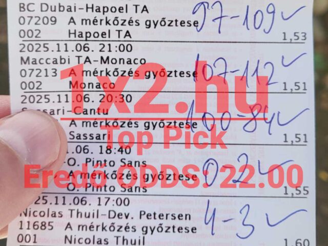 INGYEN TIPPMIX TIPP: Már csak ez az 1.87-es szorzó kell és durran a 22.00-es eredőjű szelvény ötletünk!