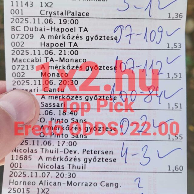 INGYEN TIPPMIX TIPP: Már csak ez az 1.87-es szorzó kell és durran a 22.00-es eredőjű szelvény ötletünk!