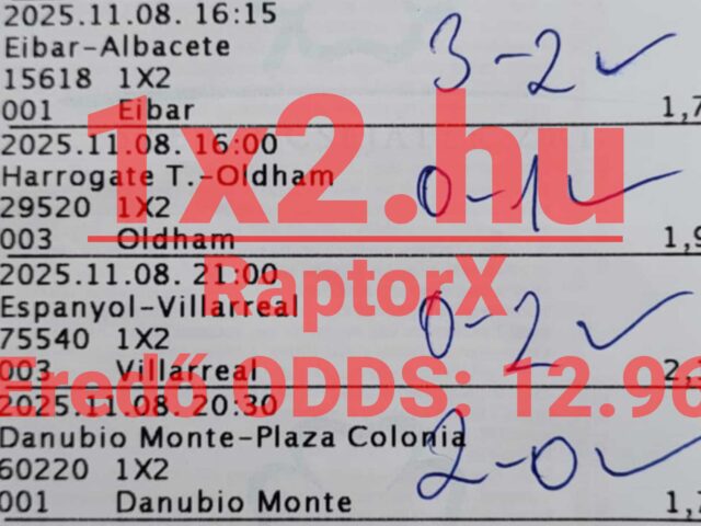 RAPTORX: 4 Tippmix tipp =  Durrant a 12.96-os eredő szorzó!