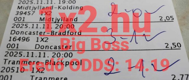 Egy részletes Tippmix szelvény sportfogadási esélyekkel. Fedezd fel megbízható Tippmix tippek világát, és javítsd fogadási eredményeidet. Akár kezdő, akár profi vagy, ezek a tippek segíthetnek a sportfogadásban.