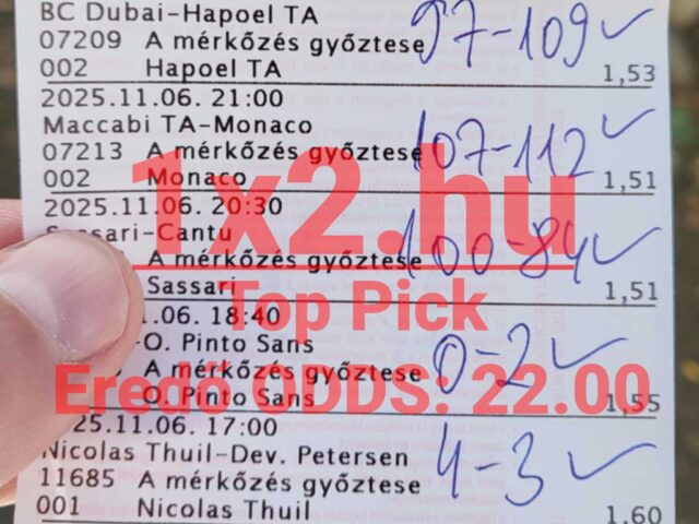 INGYEN TIPPMIX TIPP: Érdemes volt feliratkozni, simán jött az  1.87-es szorzó és vele a szelvény is!