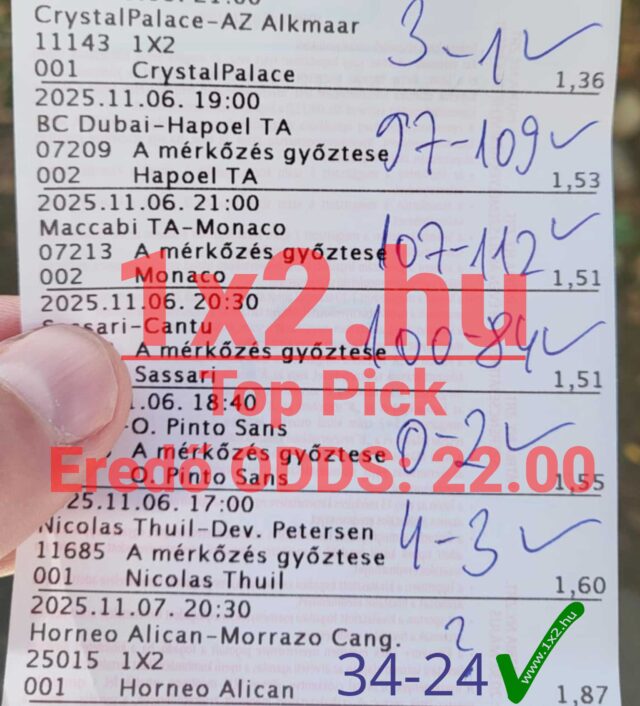 Egy tippmix szelvény, amit valaki tart a kezében, tele sikeres fogadásokkal. A Tippmix tippek segítségével a sportfogadás valóban izgalmas és kifizetődő lehet. További megbízható tippek várnak, hogy még több nyeremé