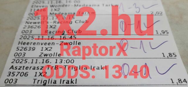 A képen Tippmix szelvény látható, amely a közelgő sporteseményekre vonatkozó megbízható Tippmix tippeket mutat. Ideális sportfogadók számára, akik biztos sportfogadás tippek segítségével növelnék nyerési esélyeiket