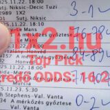 Képünkön egy Tippmix szelvényt láthatunk, ami sportfogadás szerelmeseinek nyújt támpontot. Ha megbízható Tippmix tippek iránt érdeklődsz, és fontos a sportfogadás sikere, érdemes körbenézni a lehetőségek