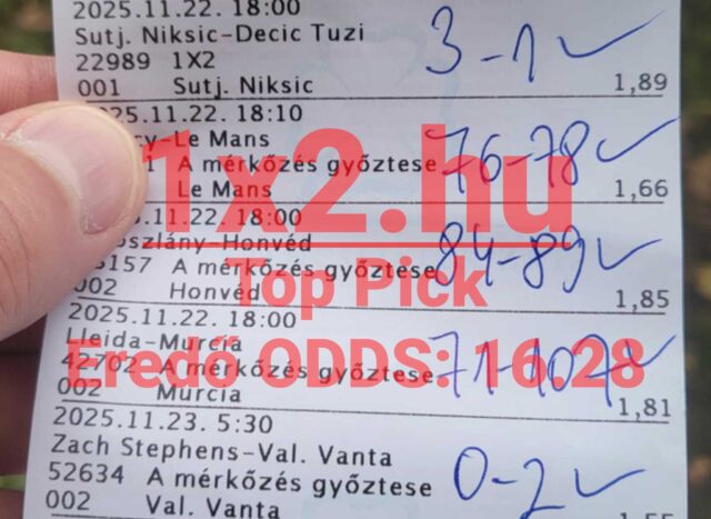 Képünkön egy Tippmix szelvényt láthatunk, ami sportfogadás szerelmeseinek nyújt támpontot. Ha megbízható Tippmix tippek iránt érdeklődsz, és fontos a sportfogadás sikere, érdemes körbenézni a lehetőségek