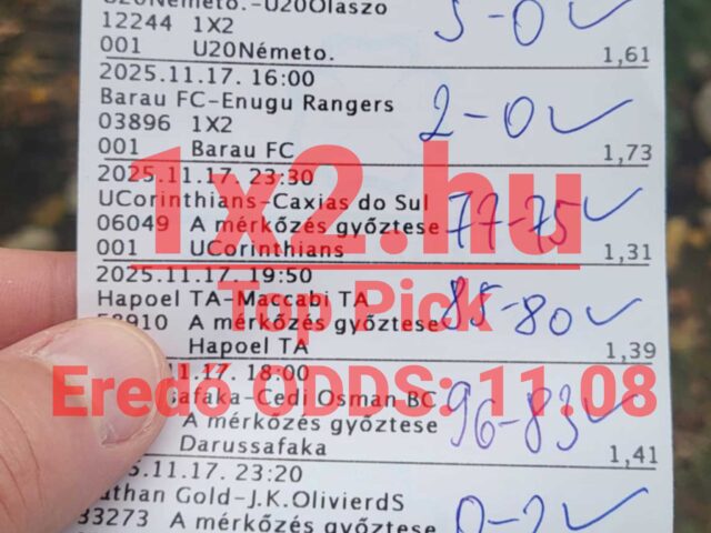 TOP PICK: Tegnapelőtt: 8/8! Tegnap: 6/6! Ingyenes tipp a posztban!