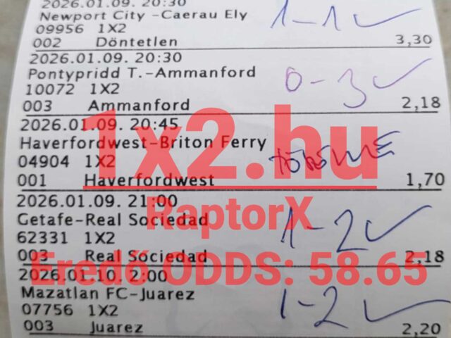 BLUE CHIP: Tegnap is 8/8! A dominancia folytatódik!