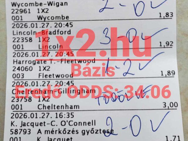 BLUE CHIP: Tegnap is 8/8! Rátettünk még egy lapáttal!