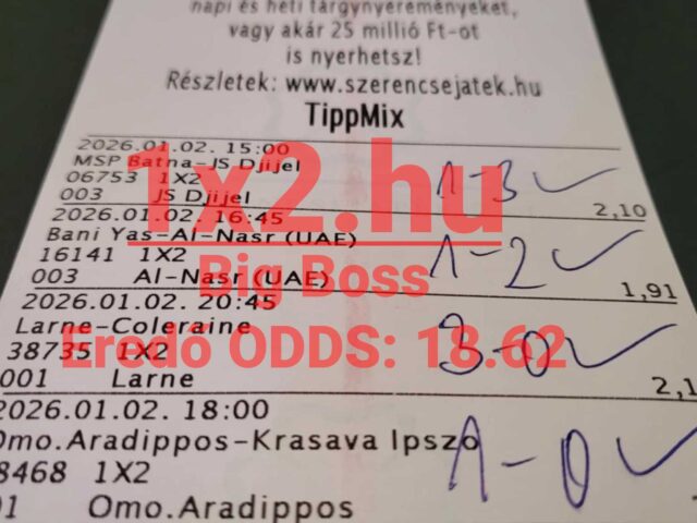 ⚠️ Figyelem! 8/8 – A BLUE CHIP rendszer tegnap is TELITALÁLATOT hozott!