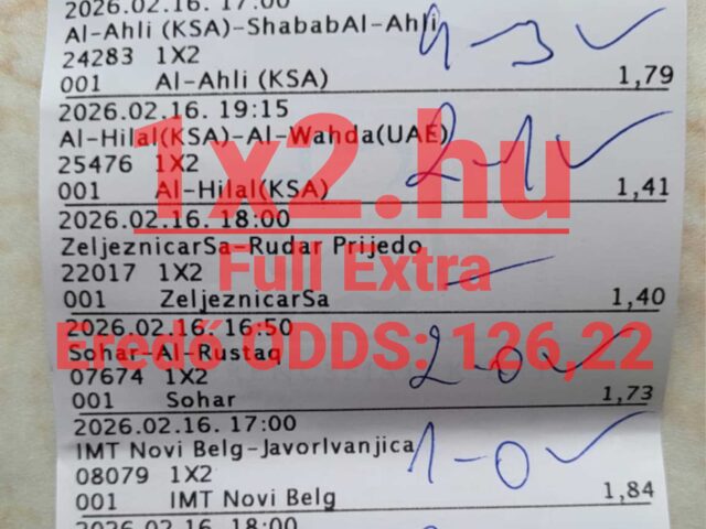 RAPTORX: Hat nyertes tipp egy szelvényen! Közel 30-as oddsot fogtunk!