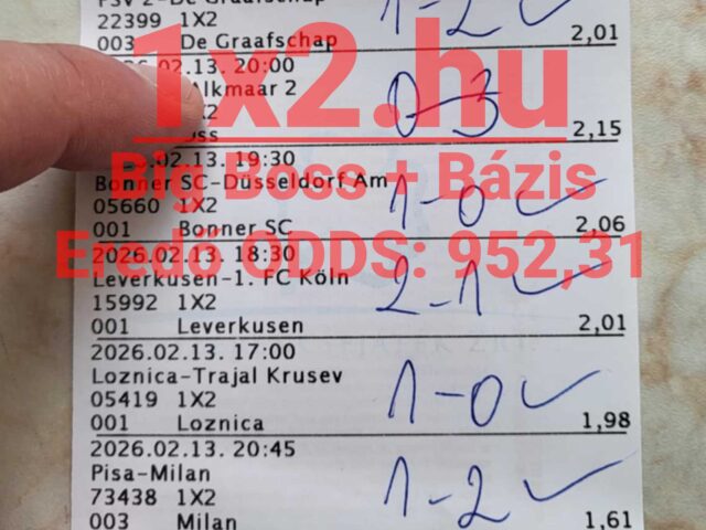 BIG BOSS + BÁZIS: 952.31-es oddsért izgultunk!