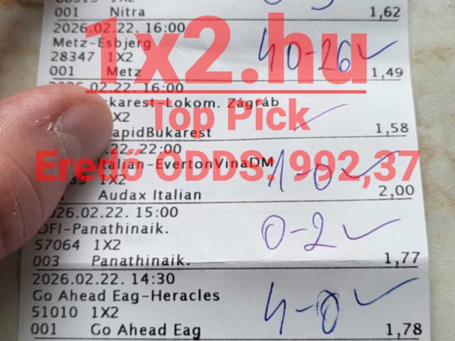 1×2.hu – 992-es eredő szorzó – Erre sokáig emlékezni fogunk!