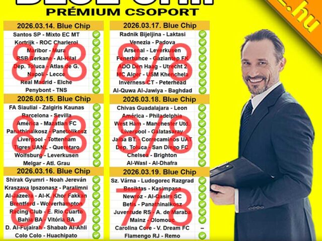 BLUE CHIP: 6 nap, 5 telitalálat! Te se maradj ki!