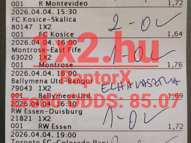 Durrant a 85.07-es szorzó! Nézd meg a mai Ingyenes tippet!