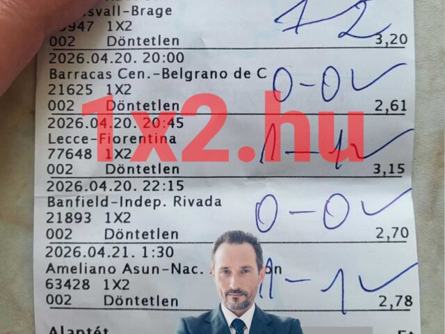 6 Döntetlen tippre mentünk tegnap!