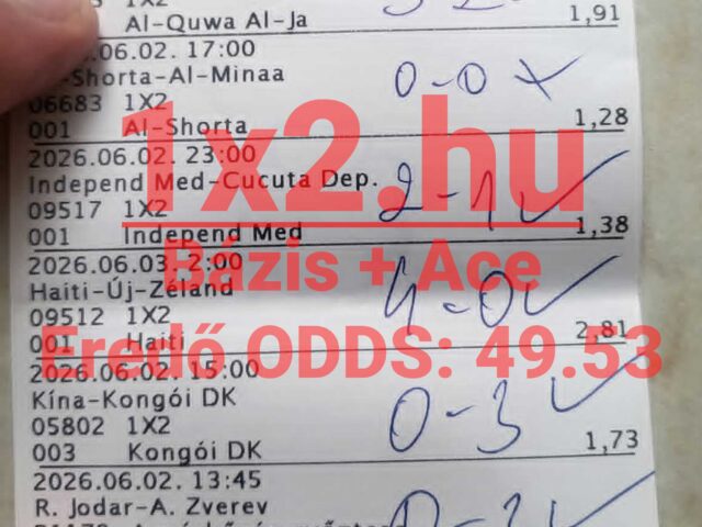 1×2.hu: 50-es eredő szorzó célkeresztben! 9 NAP ÉS INDUL A VB KIRÁLY – NE MARADJ KI!