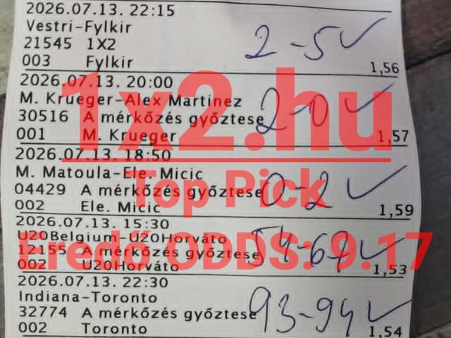 1×2.hu – Nyerő szelvények tegnap is! A 32 év tapasztalat ismét bizonyított.