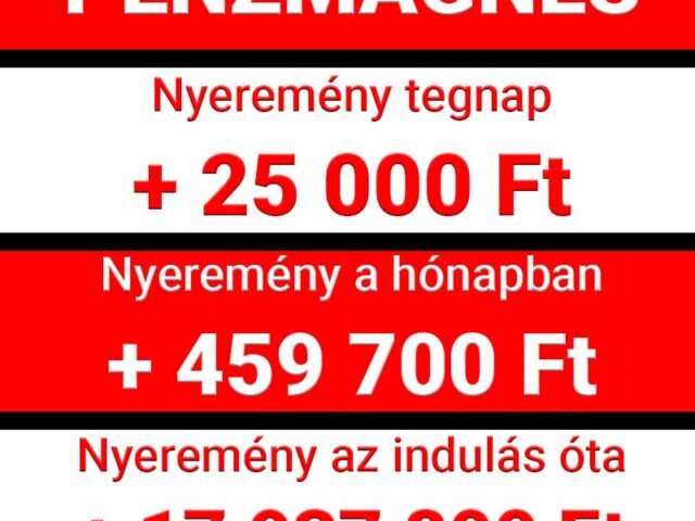 PÉNZMÁGNES: 459.700 Ft-ot kerestünk eddig júliusban!