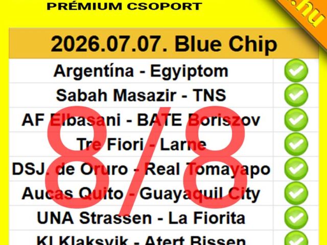 BLUE CHIP: Durrant a szelvény! Visítanak a fogadóirodák!