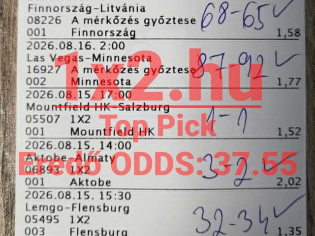 BLUE CHIP: Csütörtök 8/8! Péntek 8/8! Szombat 8/8!