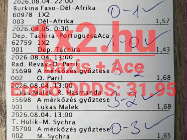 BLUE CHIP: 4 nap, 4 TELITALÁLATOS szelvény ötlet! Brutálisan kezdődik az augusztus is!