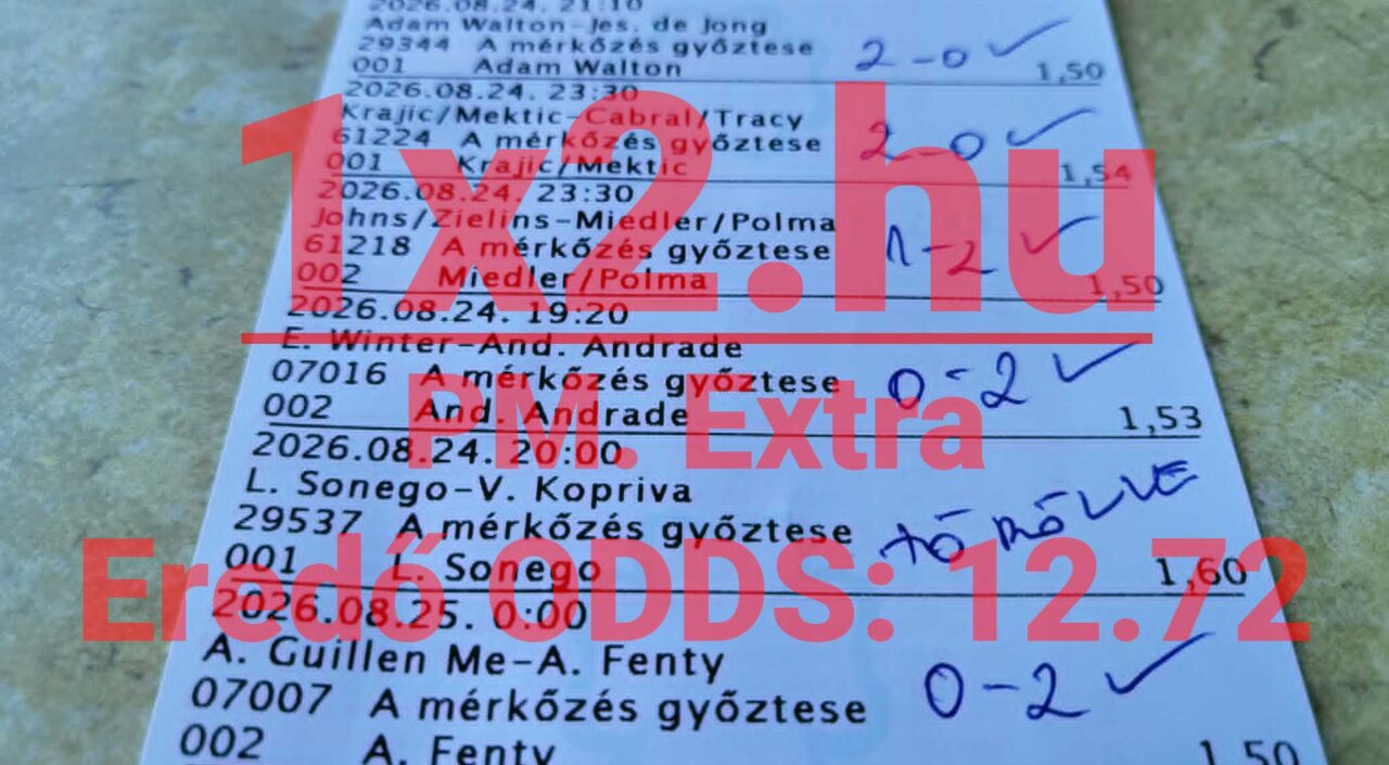 Nyertes tenisz fogadĂĄsi szelvĂ©ny kĂ©zzel Ărt szetteredmĂ©nyekkel Ă©s pipĂĄkkal igazolt nyertes tippekkel.